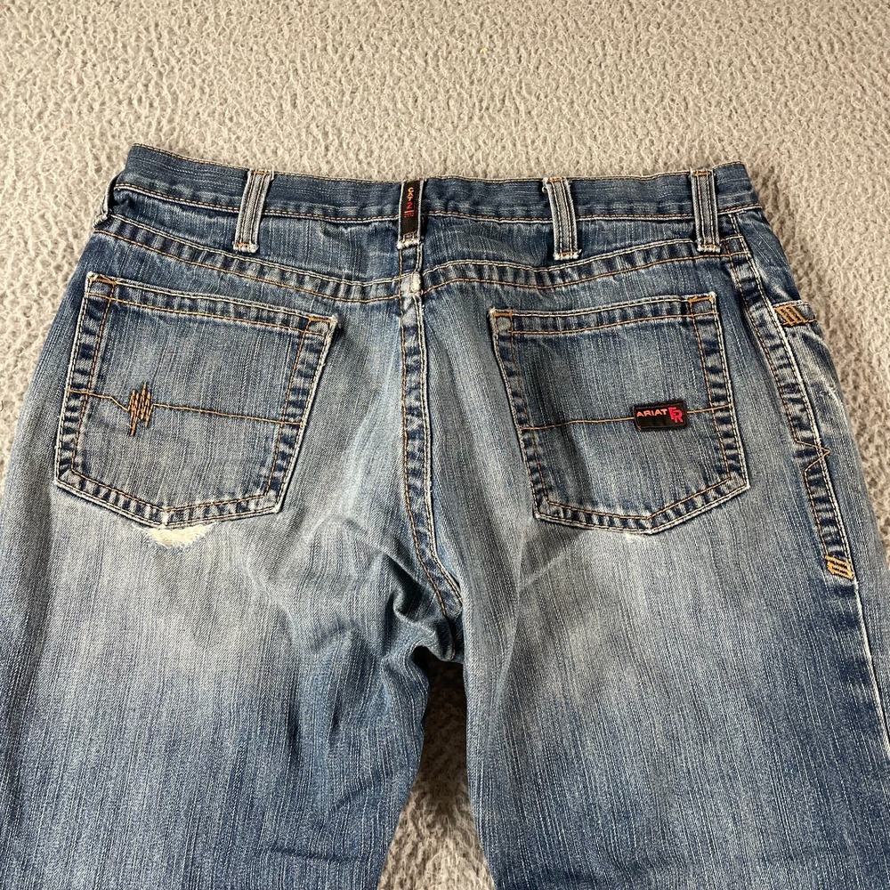 ARIAT FR Low Rise M4 Low Rise Boot Cut Jeans Size 36x30 CAT2 Work Fire Resistant - Picture 10 of 13